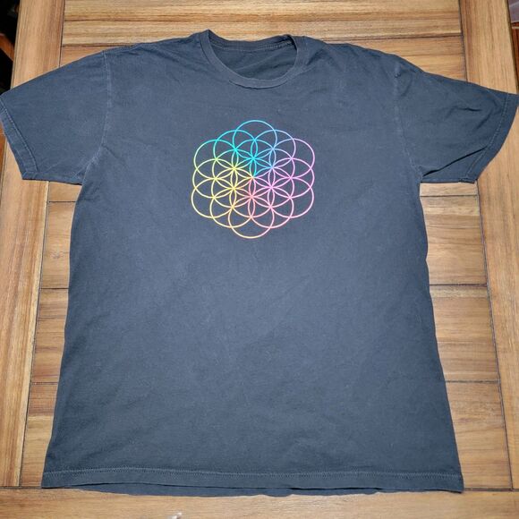 Coldplay SS Black Unisex Tee "A Head Full Of Dreams" - Picture 1 of 4